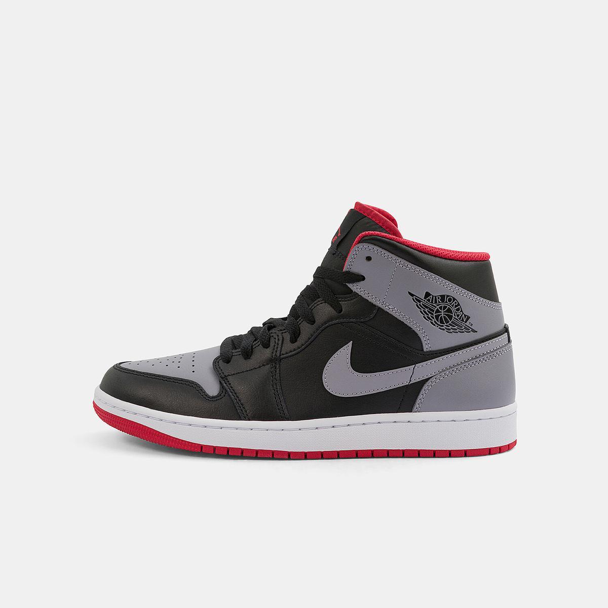 jordan 1 grey red and black